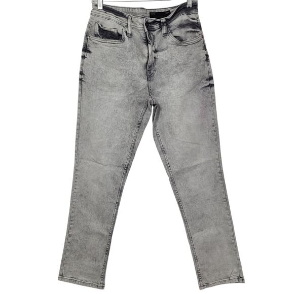 Six Lincoln Men's Gray Slim Fit Denim Acid Wash Jeans Size 32 - Picture 1 of 9